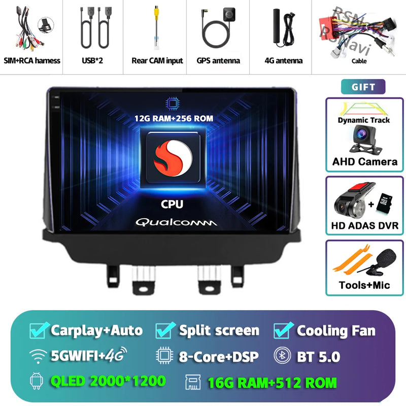 Autoradio CarPlay Mazda CX-3 (2014-2021) – Écran 9 pouces, jusqu'à 16 Go + 512 Go, vue 39