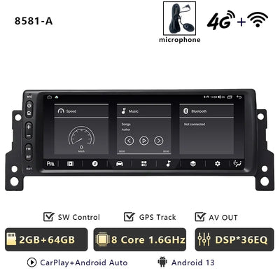 Autoradio CarPlay Sans Fil pour MINI Cooper S R50 R52 R53