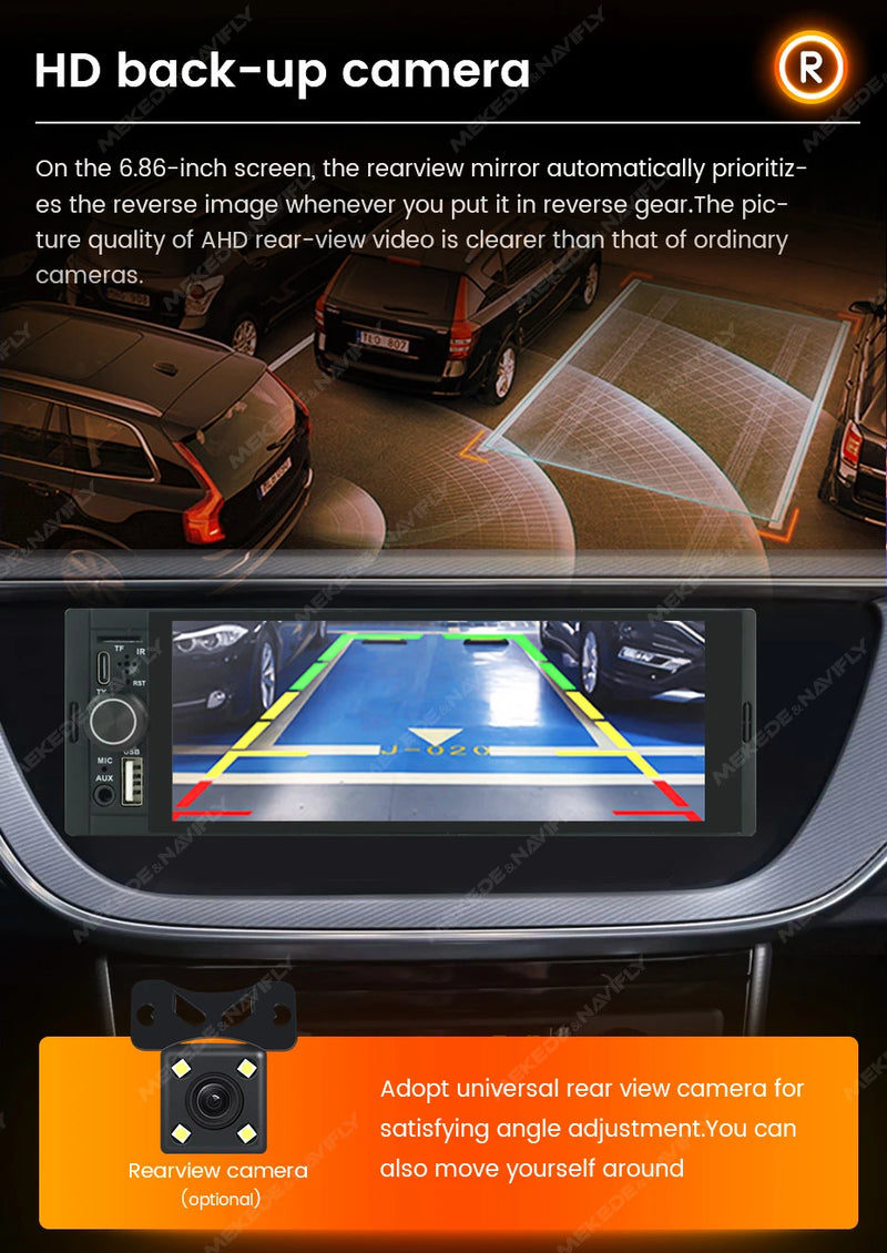 Autoradio 1 DIN CarPlay Universel 6,86 Pouces – Filaire ou Sans Fil, Bluetooth, vue 22