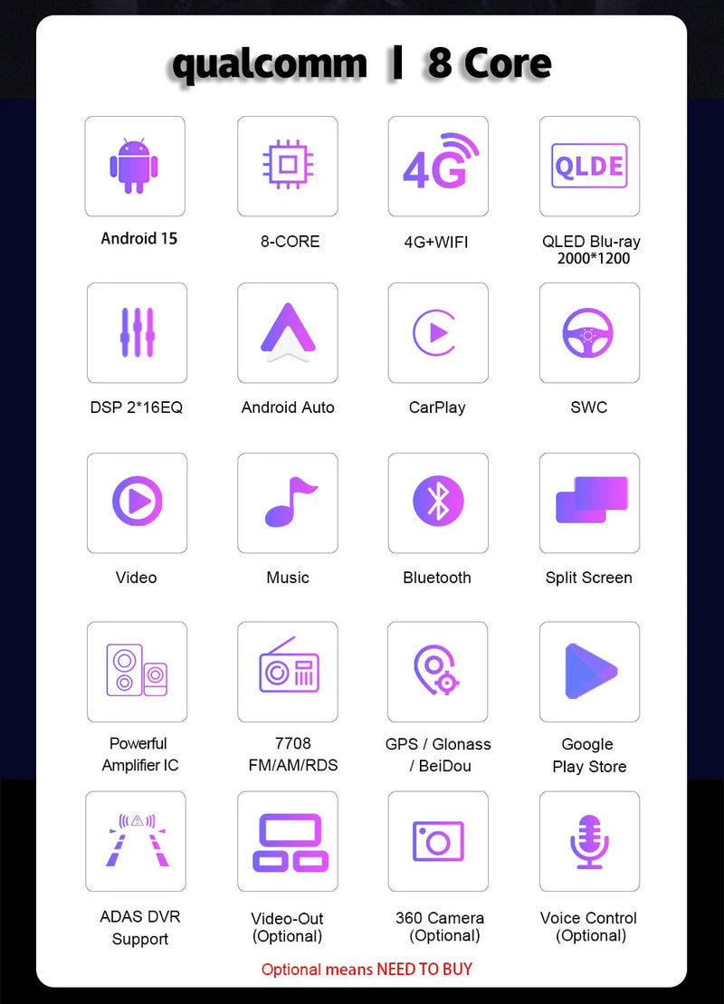 Autoradio CarPlay Fiat Ducato, Peugeot Boxer et Citroën Jumper (2007-2015) – Écran 9 pouces, jusqu'à 16 Go + 256 Go, vue 9
