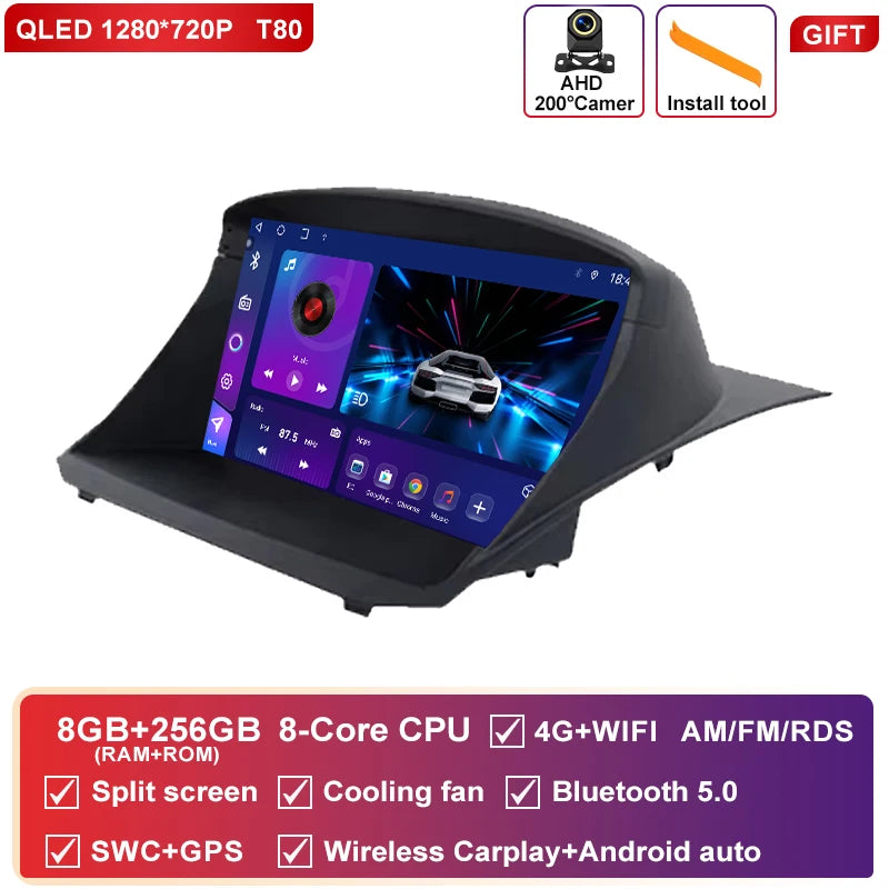 Autoradio CarPlay Ford Fiesta Mk6 et Mk7 (2008-2019) – Écran 9 pouces, jusqu'à 8 Go + 256 Go, vue 48