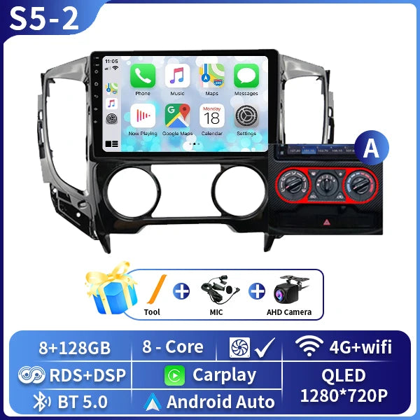 Autoradio CarPlay Mitsubishi L200, Pajero Sport et Triton (2015-2019) – Écran 9 pouces, jusqu'à 8 Go + 128 Go, vue 27