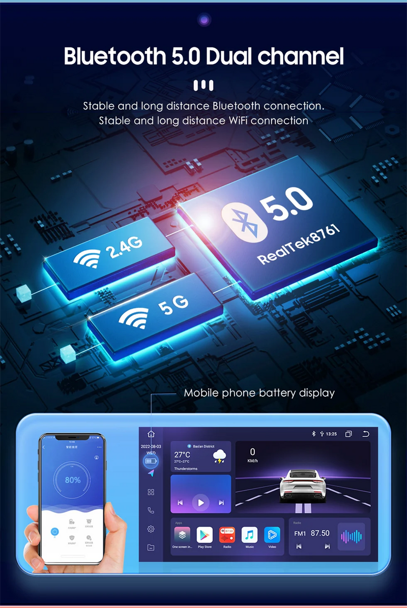 Autoradio CarPlay Nissan Navara NP300 D23 (2014-2021) – Écran 9 pouces, Android 16, vue 16