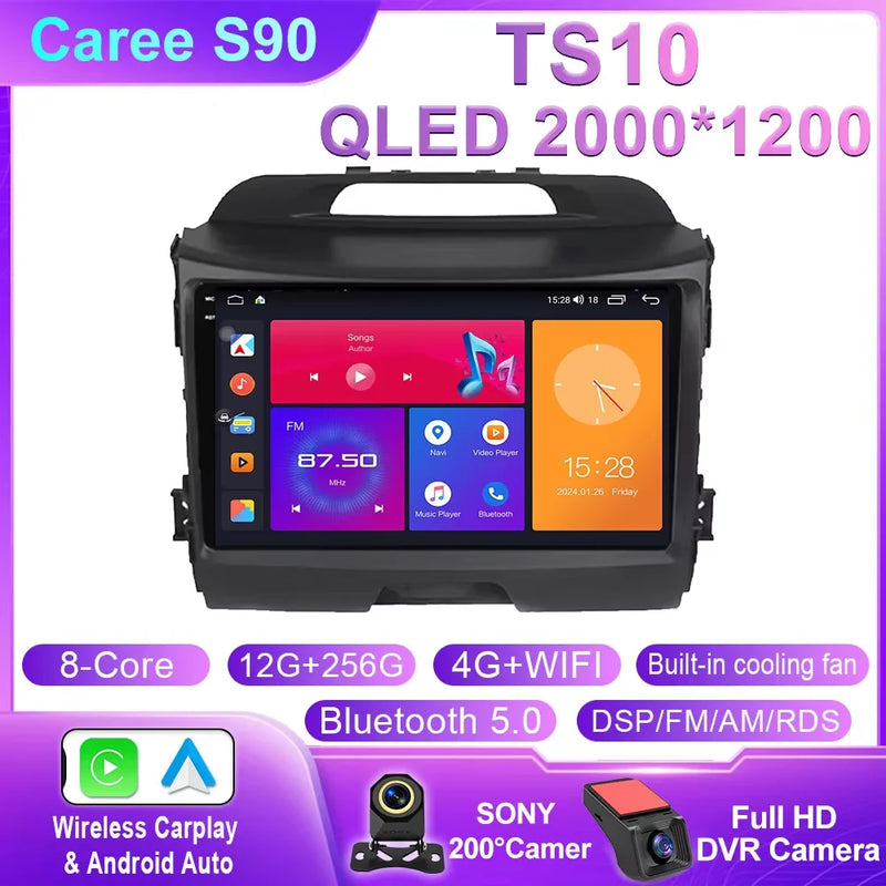 Autoradio CarPlay Kia Sportage 3 SL (2010-2016) – Écran QLED 9 pouces, jusqu'à 12 Go + 256 Go, vue 13