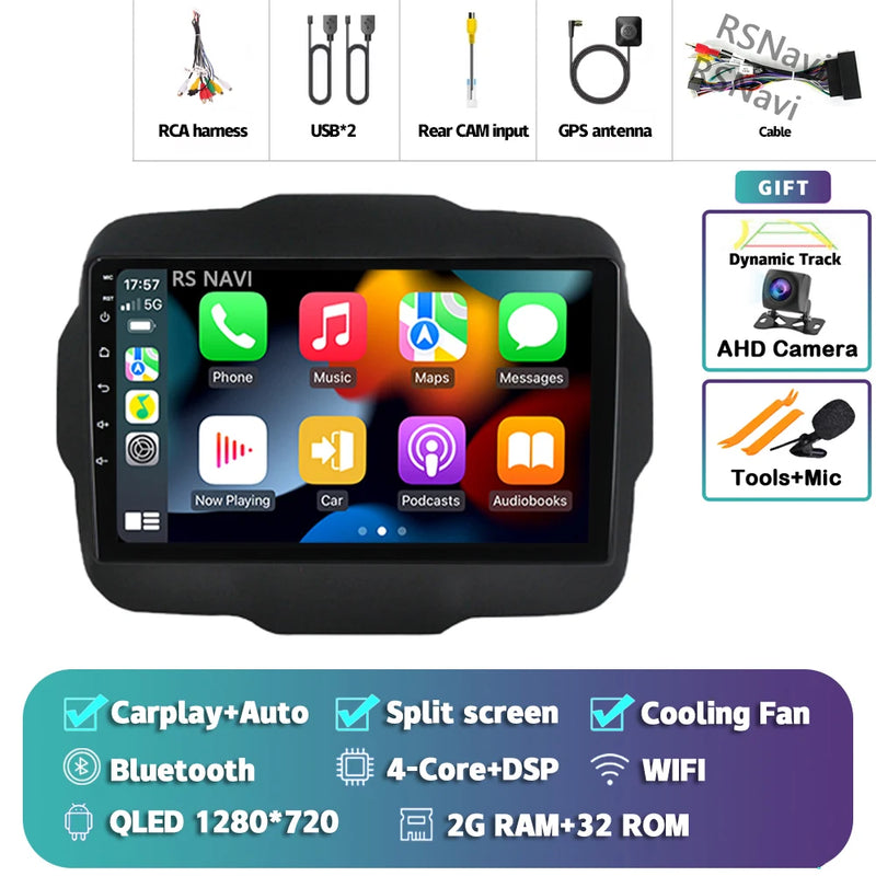 Autoradio CarPlay Jeep Renegade (2016-2020) – Écran 9 pouces, jusqu'à 16 Go + 512 Go, vue 46