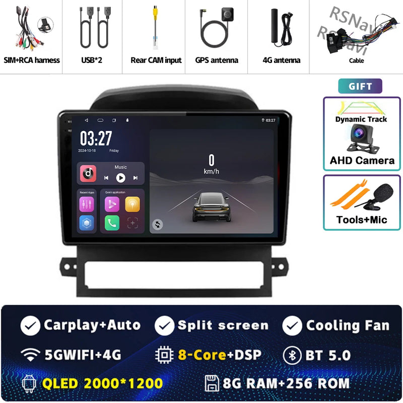 Autoradio CarPlay Chevrolet Captiva (2008-2012) – Écran 9 pouces sans fil, jusqu'à 16 Go + 512 Go, vue 43