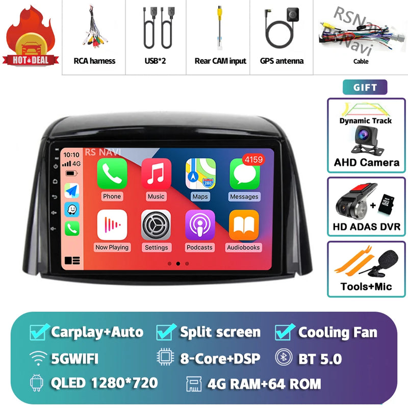Autoradio CarPlay Renault Koleos (2008-2016) – Écran 9 pouces sans fil, jusqu'à 16 Go + 512 Go, vue 36