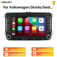 Autoradio CarPlay Volkswagen Golf Polo Passat – Écran 7 pouces 2 DIN, Android, 8 configurations