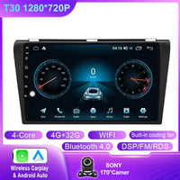 Autoradio CarPlay Mazda 3 (2004-2009) – Écran 9 pouces sans fil, 4G, jusqu'à 12 Go + 256 Go, vue 12