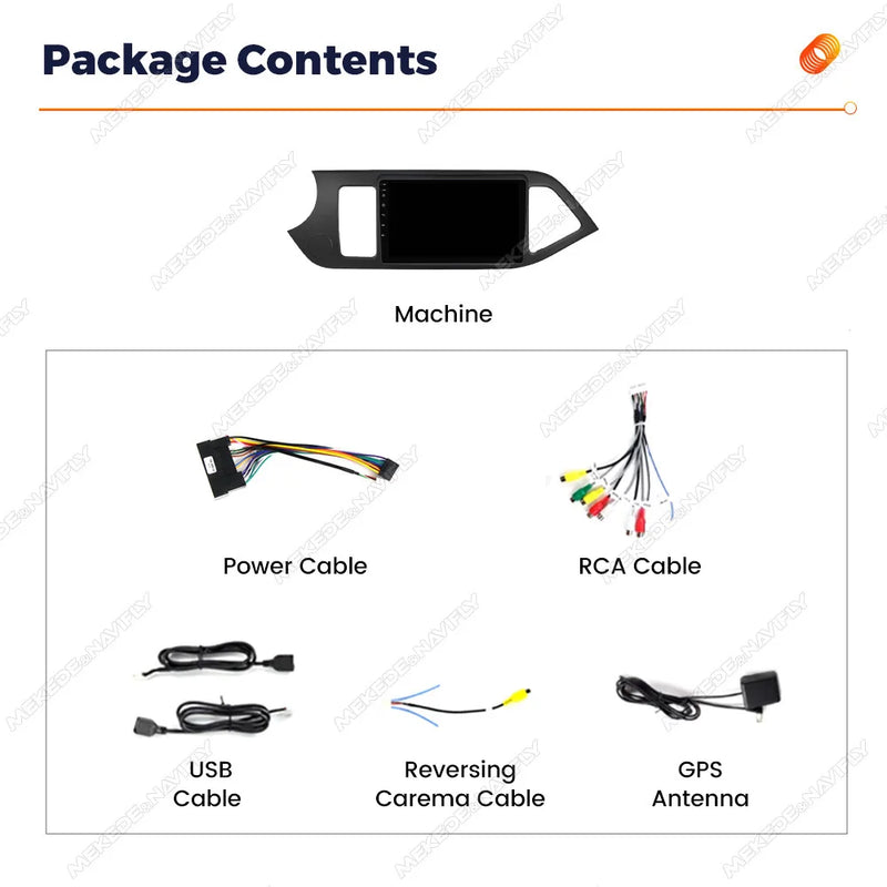Autoradio CarPlay Kia Picanto 2 (2011-2017) – Écran 9 pouces, jusqu'à 2 Go + 32 Go, vue 6