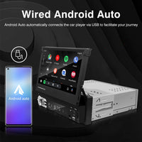 Autoradio CarPlay 1 DIN Universel – Écran Rétractable 7 Pouces, Filaire, vue 3