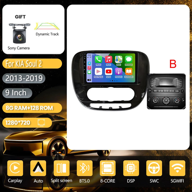 Autoradio CarPlay Kia Soul 2 (2013-2019) – Écran 9 pouces, jusqu'à 16 Go + 256 Go, vue 39