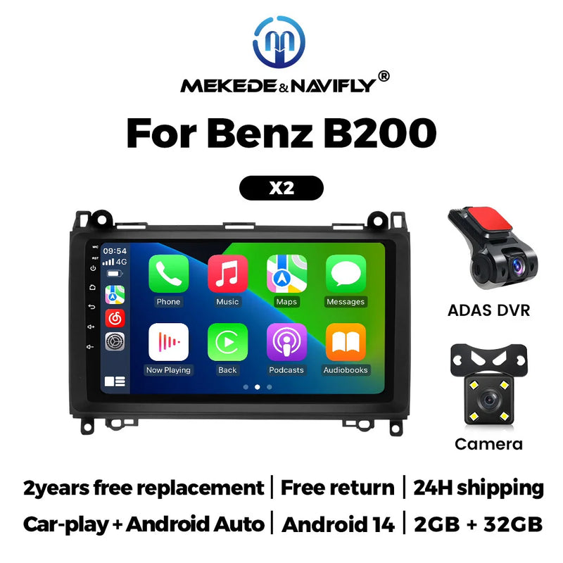 Autoradio CarPlay Mercedes Classe B W245, Vito W639 et Sprinter (2004-2016) – Écran 9 pouces, vue 11