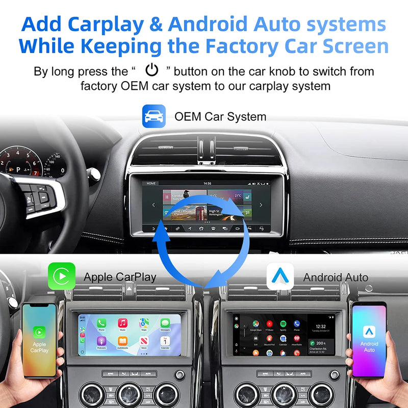 Boîtier CarPlay Land Rover Jaguar (2016-2019) – Écran d'origine conservé, vue 4