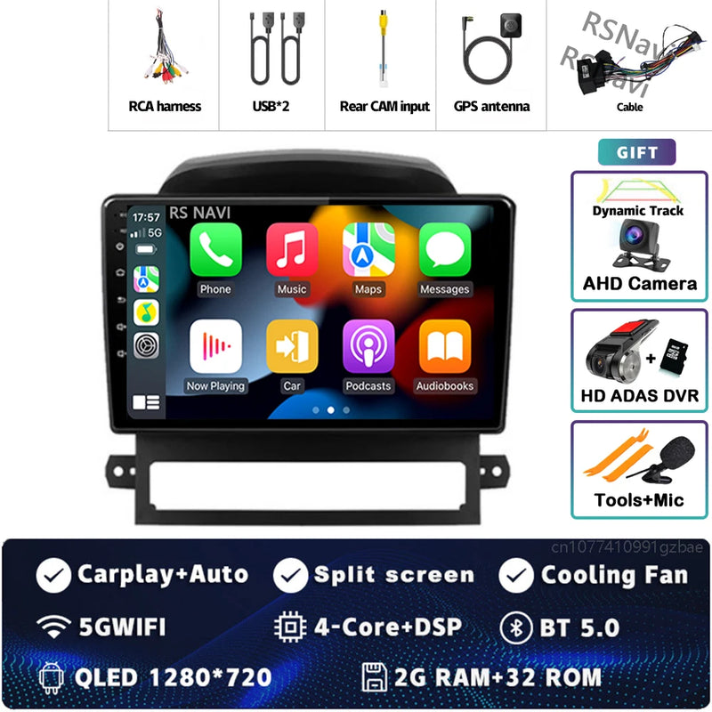 Autoradio CarPlay Chevrolet Captiva (2008-2012) – Écran 9 pouces sans fil, jusqu'à 16 Go + 512 Go, vue 50
