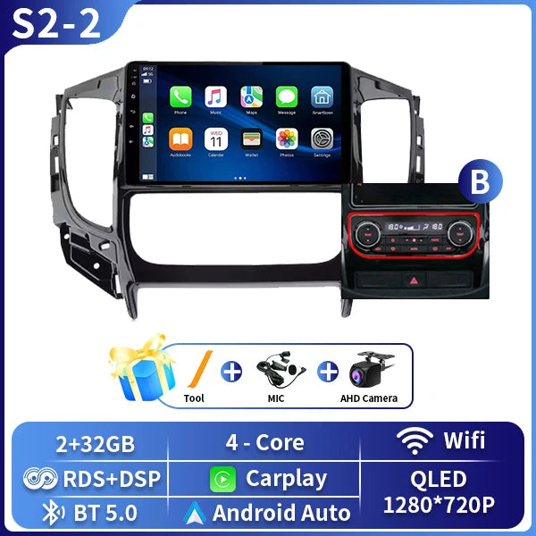 Autoradio CarPlay Mitsubishi L200, Pajero Sport et Triton (2015-2019) – Écran 9 pouces, jusqu'à 8 Go + 128 Go, vue 21