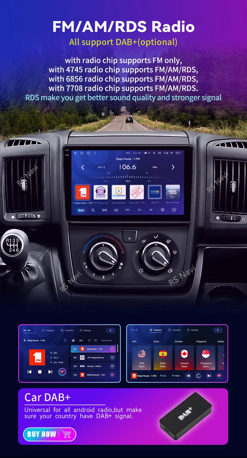 Autoradio CarPlay Fiat Ducato, Peugeot Boxer et Citroën Jumper (2007-2015) – Écran 9 pouces, jusqu'à 16 Go + 256 Go, vue 23