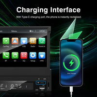 Autoradio CarPlay 1 DIN Universel – Écran Rétractable 7 Pouces, Filaire, vue 13