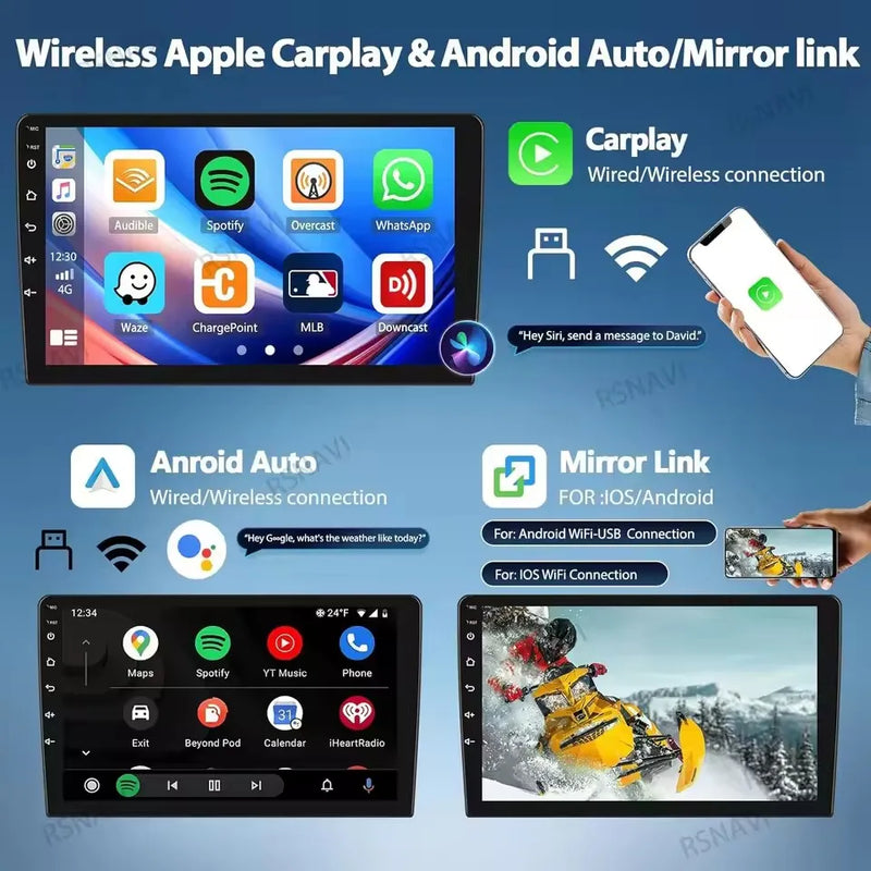 Autoradio CarPlay Nissan Qashqai J10 (2006-2013) – Écran 9 pouces, jusqu'à 16 Go + 256 Go, vue 2