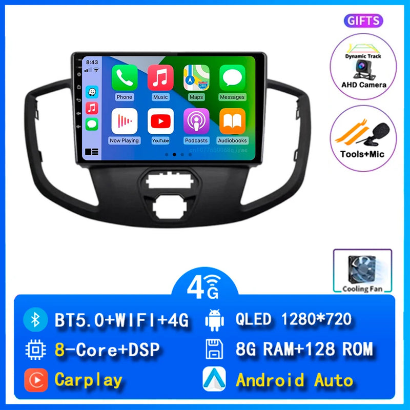 Autoradio CarPlay Ford Transit (2015-2018) – Écran 9 pouces, 4G, jusqu'à 12 Go + 256 Go, vue 11