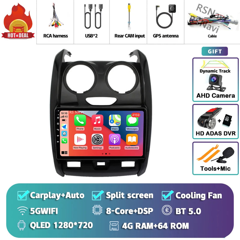 Autoradio CarPlay Dacia Duster (2015-2021) – Écran 9 pouces, Android 16, jusqu'à 16 Go + 512 Go, vue 29