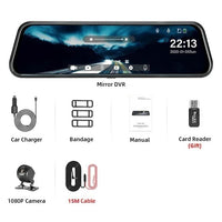Rétroviseur Caméra Tactile 10 Pouces – Double Caméra 1080P, Mode Parking, vue 26