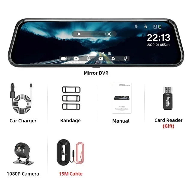 Rétroviseur Caméra Tactile 10 Pouces – Double Caméra 1080P, Mode Parking, vue 26