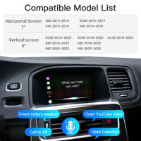 Boîtier CarPlay Volvo S60, V40, V60 et XC60 (2015-2018) – Écran d'origine conservé, sans fil, vue 3
