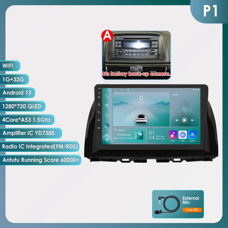 Autoradio CarPlay Mazda CX-5 (2012-2015) – Écran 10,1 pouces, Android 13, vue 10