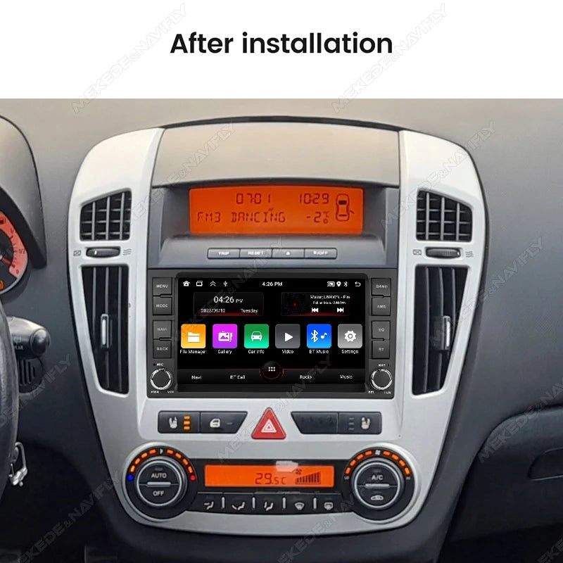 Autoradio CarPlay Kia Ceed (2007-2009) – Écran 7 pouces, sans fil, vue 2