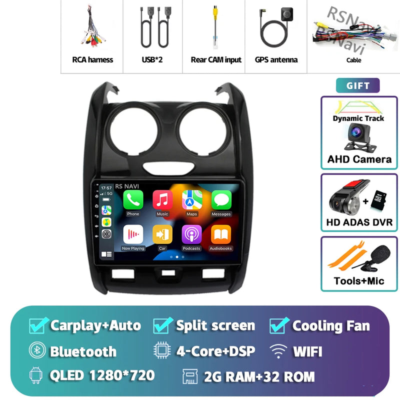Autoradio CarPlay Dacia Duster (2015-2021) – Écran 9 pouces, Android 16, jusqu'à 16 Go + 512 Go, vue 35