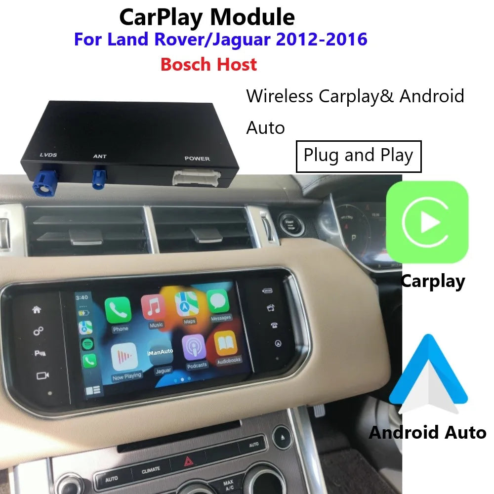 Boîtier CarPlay Land Rover Jaguar (2012-2016) – Écran d'origine conservé