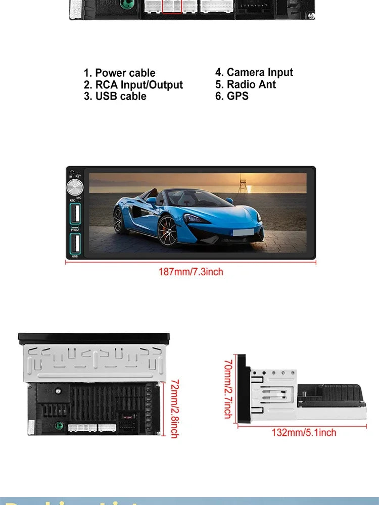 Autoradio CarPlay Renault Twingo 2 (2007-2016) – Écran 6,86 pouces 1 DIN, jusqu'à 4 Go + 64 Go, vue 27
