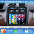 Autoradio CarPlay Volkswagen Touran 1 (2003-2010) – Écran 2K 9 pouces, Android 16
