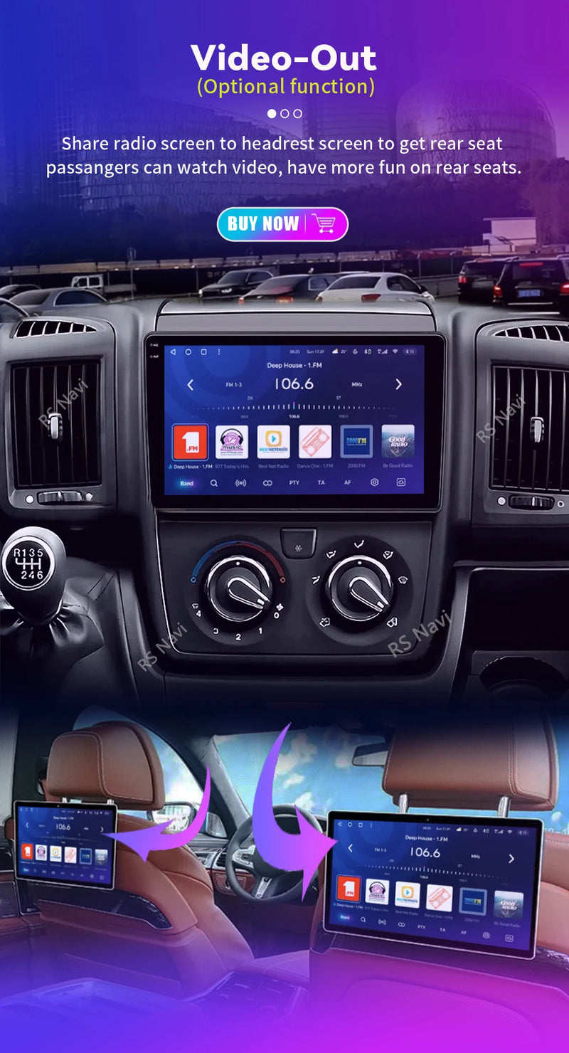 Autoradio CarPlay Fiat Ducato, Peugeot Boxer et Citroën Jumper (2007-2015) – Écran 9 pouces, jusqu'à 16 Go + 256 Go, vue 20