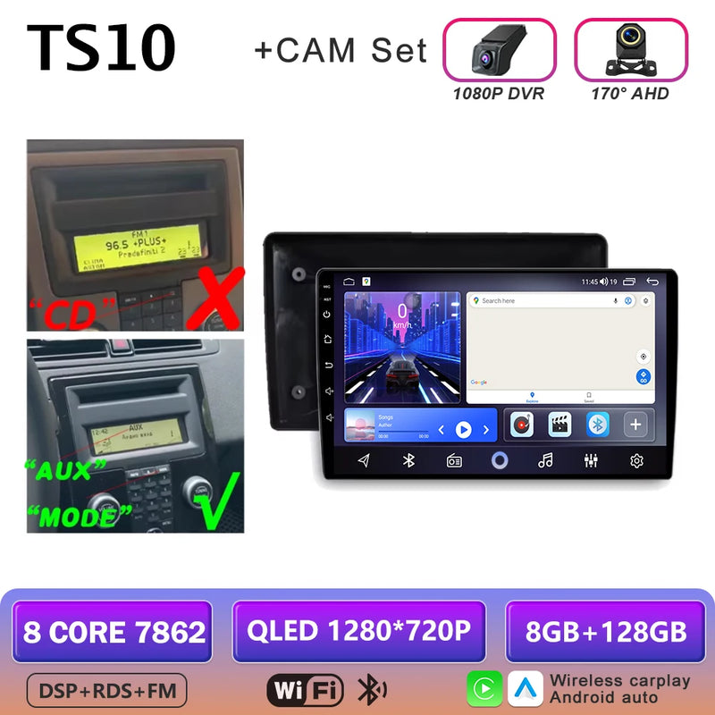 Autoradio CarPlay Volvo C30, S40, V50 et C70 (2004-2012) – Écran 9 pouces, jusqu'à 12 Go + 256 Go, vue 36