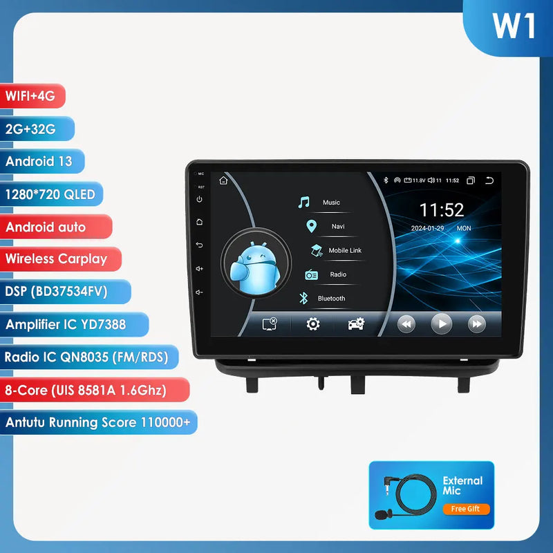 Autoradio CarPlay Opel Corsa D (2007-2012) – Écran 9 pouces, sans fil, vue 8