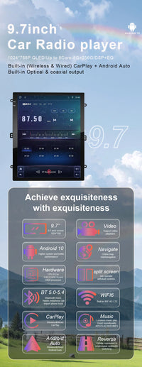 Autoradio CarPlay Hyundai ix35 (2009-2015) – Écran vertical 9,7 pouces, jusqu'à 8 Go + 256 Go, vue 10