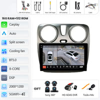 Autoradio CarPlay Renault Lodgy et Dacia Dokker (2012-2021) – Écran 9 pouces, Android 16, vue 13
