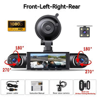 Dashcam 3 ou 4 Caméras – Avant 1080P, Côtés Orientables et Arrière, Mode Parking, vue 21