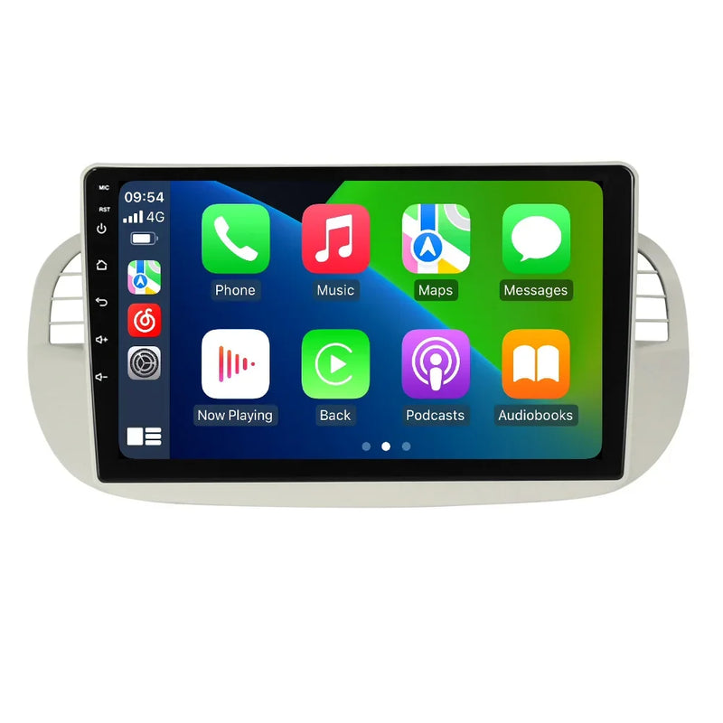 Autoradio CarPlay Fiat 500 (2010-2015) – Écran 9 pouces IPS, Android 14, jusqu'à 2 Go + 32 Go, vue 9