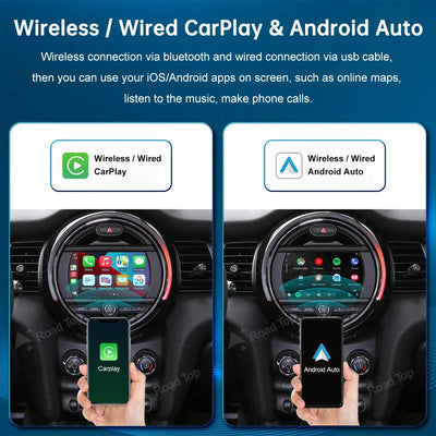 Boîtier CarPlay Android Auto Sans Fil pour MINI R56 F56