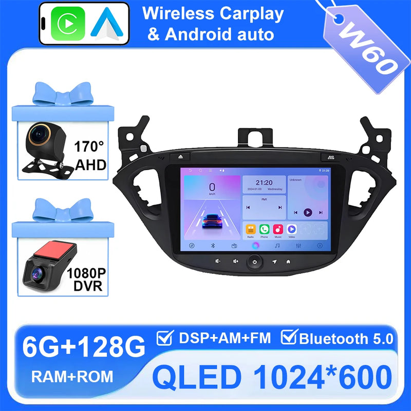 Autoradio CarPlay Opel Corsa E et Adam (2015-2019) – Écran QLED, jusqu'à 8 Go + 256 Go, vue 7