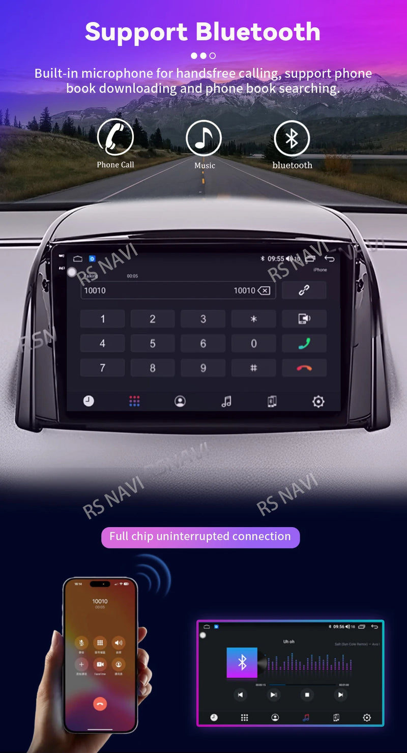 Autoradio CarPlay Renault Koleos (2008-2016) – Écran 9 pouces sans fil, jusqu'à 16 Go + 512 Go, vue 22