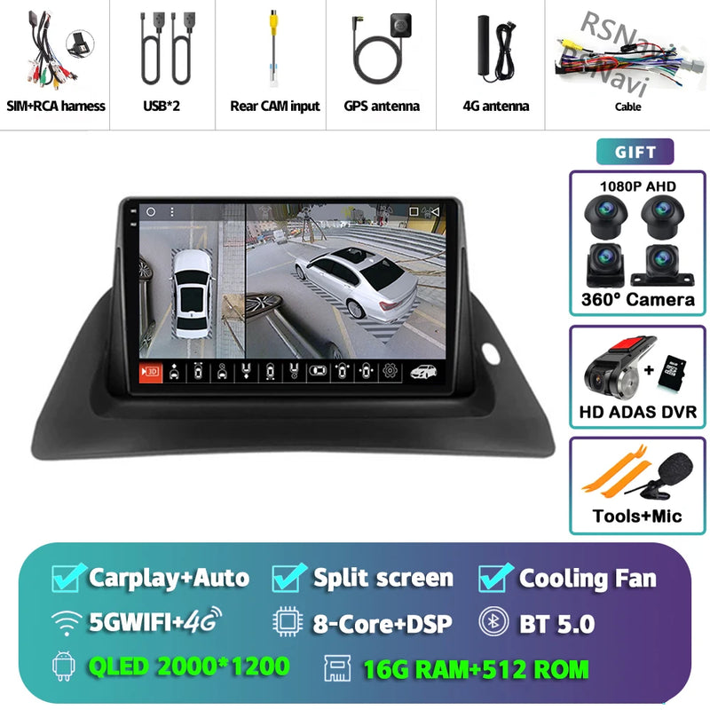 Autoradio CarPlay Renault Kangoo (2009-2018) – Écran 9 pouces, Android 16, jusqu'à 16 Go + 512 Go, vue 49