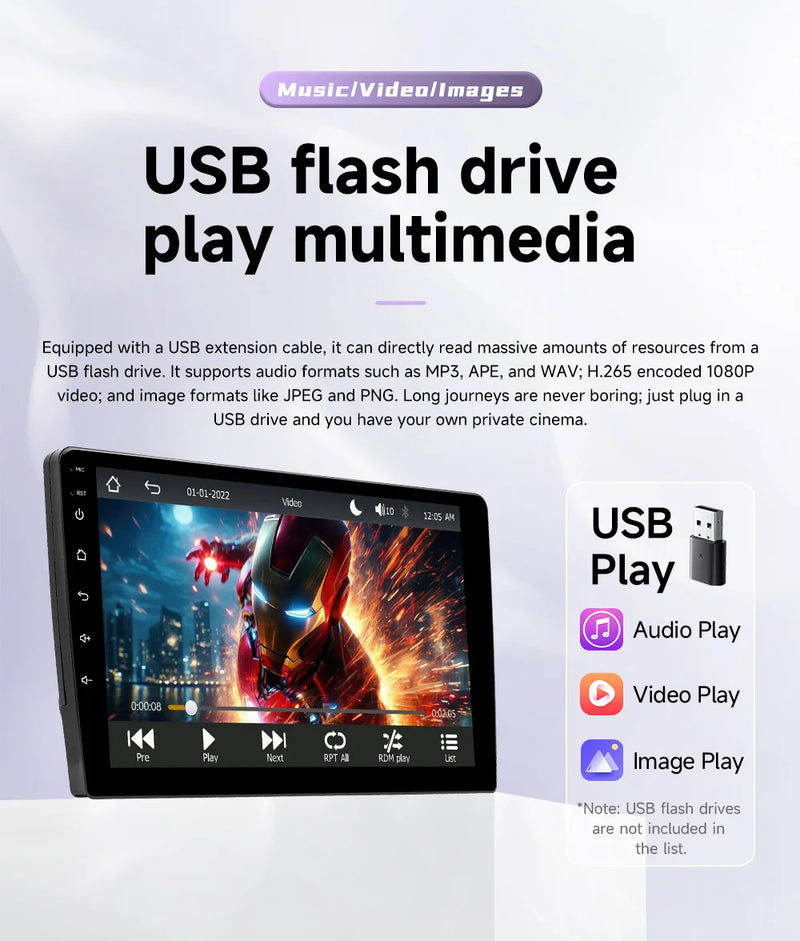 Autoradio CarPlay 2 DIN Universel – Écran 9 ou 10,1 Pouces, Filaire, Caméra en Option, vue 18