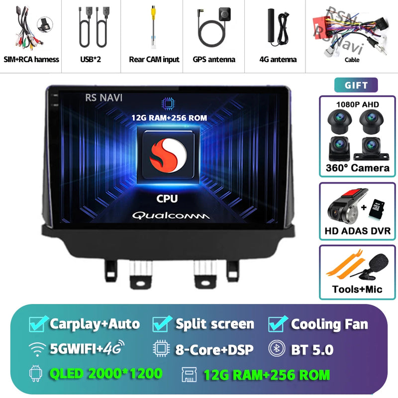 Autoradio CarPlay Mazda CX-3 (2014-2021) – Écran 9 pouces, jusqu'à 16 Go + 512 Go, vue 44