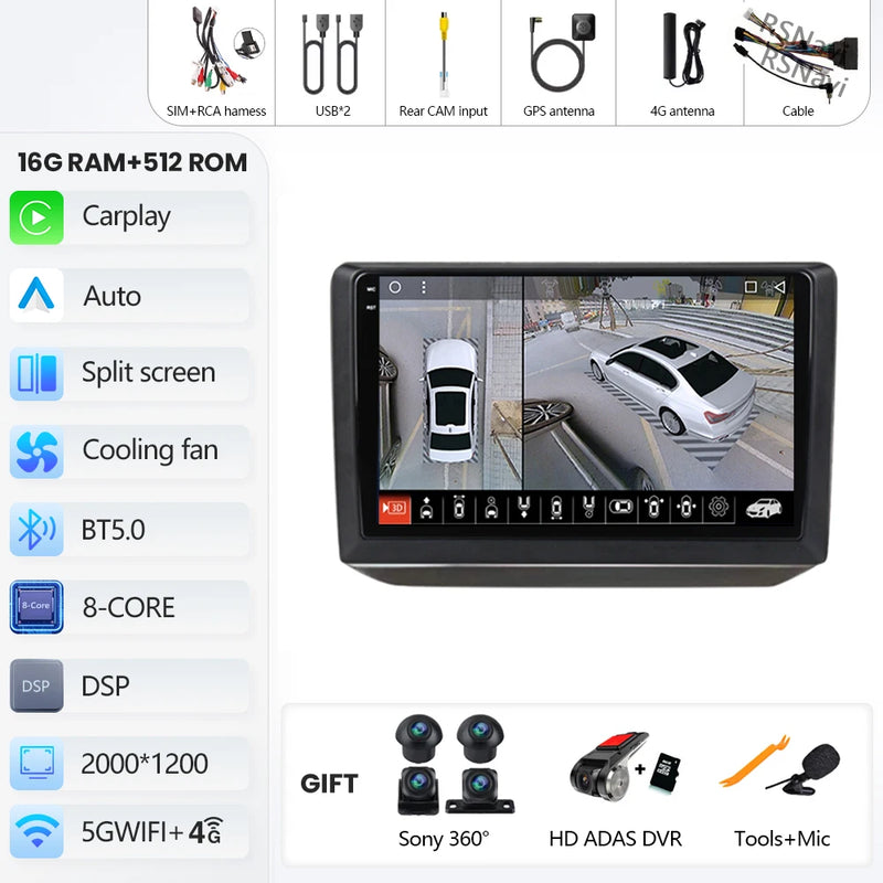 Autoradio CarPlay Skoda Fabia 2 (2007-2014) – Écran QLED, jusqu'à 16 Go + 512 Go, vue 17