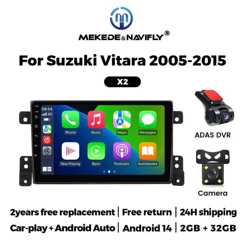 Autoradio CarPlay Suzuki Grand Vitara 3 (2005-2015) – Écran 9 pouces, Android 14, 2 Go + 32 Go, vue 11