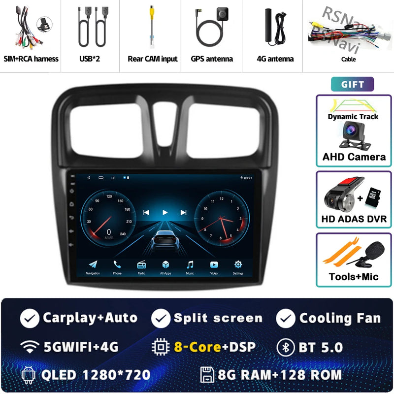 Autoradio CarPlay Dacia Sandero et Logan 2 (2014-2019) – Écran 9 pouces, jusqu'à 12 Go + 256 Go, vue 37